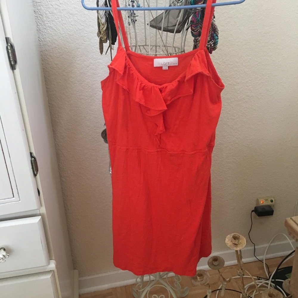 LOFT Beautiful Spaghetti Strap Summer Dress